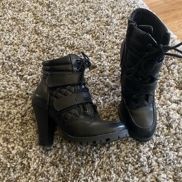 Shoes - Combat Heeled Ankle boots